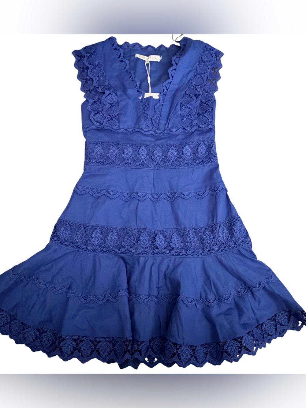 Endless Rose PLUNGING NECK LACE TRIM DRESS Sz XS